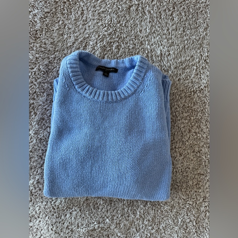 Banana Republic Thick Blue Crewneck Sweater